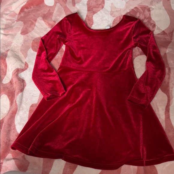 The Children's Place Vibrant Red Velvet Dress - Picture 2 of 5